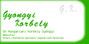 gyongyi korbely business card