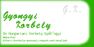gyongyi korbely business card